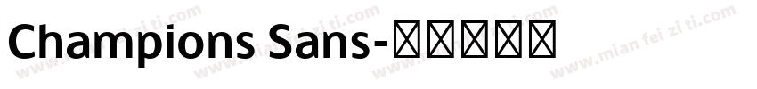 Champions Sans字体转换